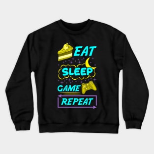 Gamer Eat Sleep Game Repeat Anime Kawaii Gaming Crewneck Sweatshirt